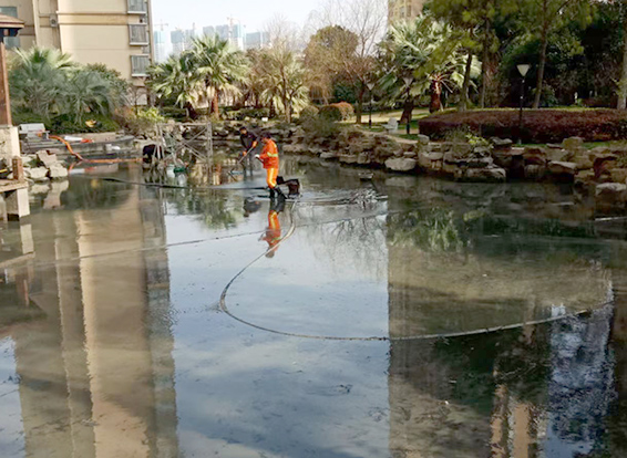 西峡景观池淤泥清理